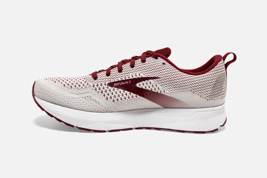 Brooks Revel 4 Road Löparskor Dam - Vita/Burgundy - 9580-XLNKB